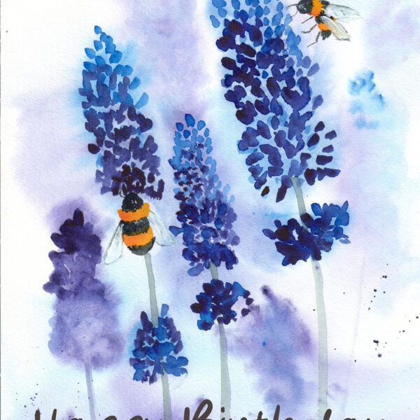 Happy Birthday - Flieder und Bienen