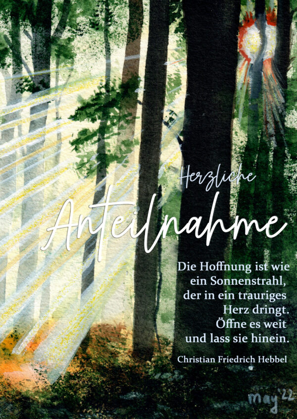 Wald - Trauerkarte