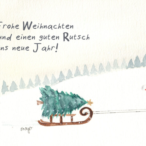 Schlitten guten Rutsch